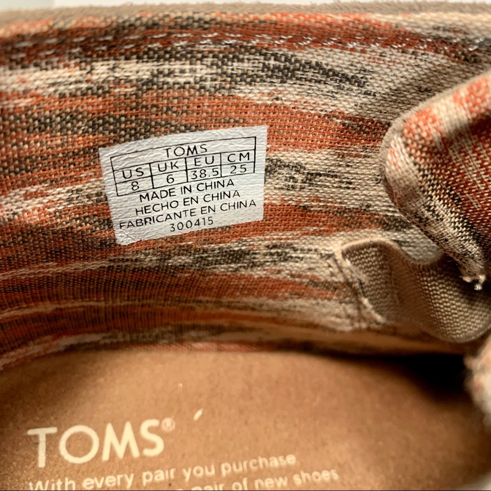 Tom’s Desert Suede Taupe Wedges Size 8 - Picture 8 of 9
